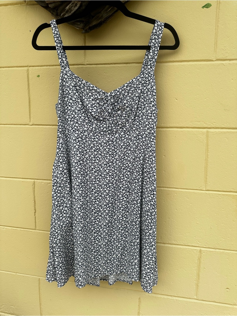 Old Navy Black and White Floral Cami Dress